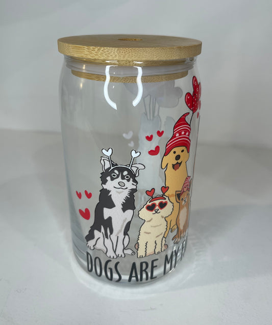 Dogs Are My Favorite People 16oz Beer Can Glass Cup